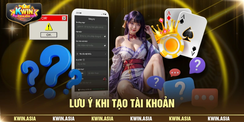 Lưu ý khi tạo tài khoản